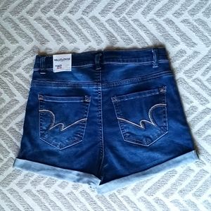 High Rise Dark Wash Shorts NWT